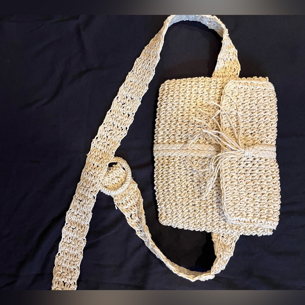 LSPACE rafia belt bag